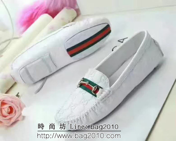 GUCCI古馳 頭層牛皮 時尚舒適 女士單皮鞋 QZS1231